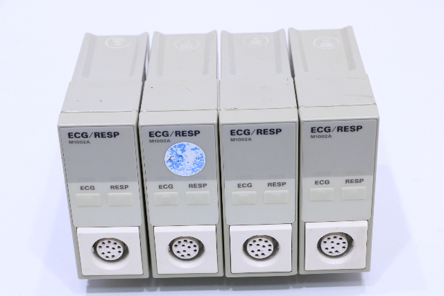 * LOT OF (4) HP M1002A ECG/RESP MODULE