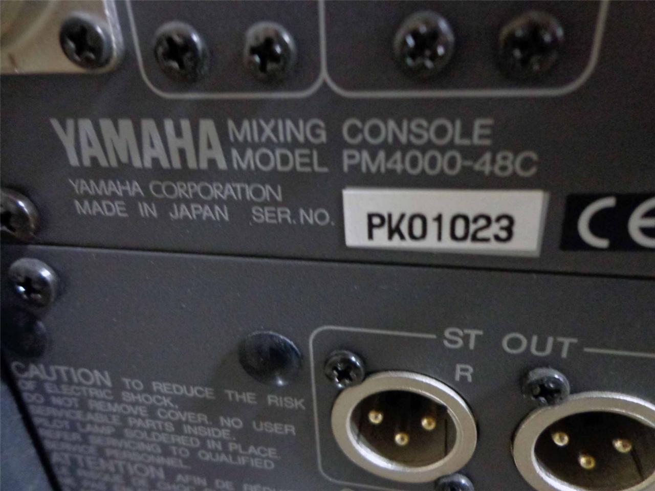 YAMAHA PM400048C 48 Mixing Console + 2 PW4000 POWER Supplies & SU4000
