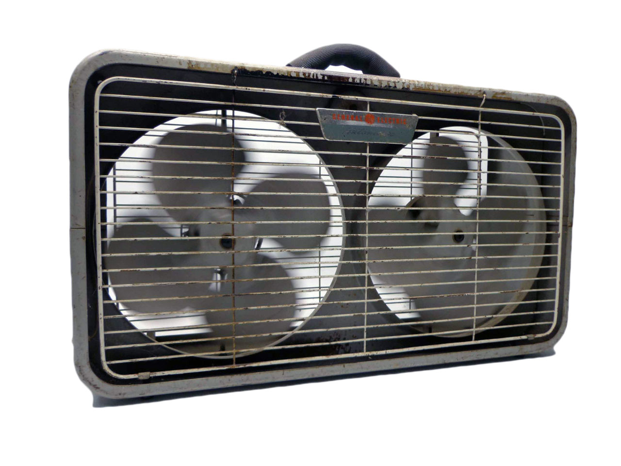 Vintage GE General Electric TWIN DOUBLE WINDOW AUTOMATIC ELECTRIC FAN