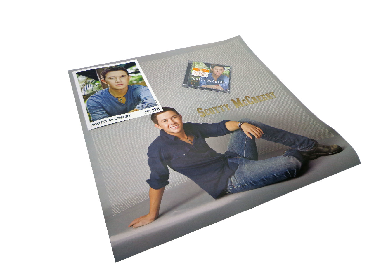 NEW Scotty McCreery Clear As Day CD + AUTOGRAPHED ORIGINAL SIGNED 8x10 + POSTER ISS1734