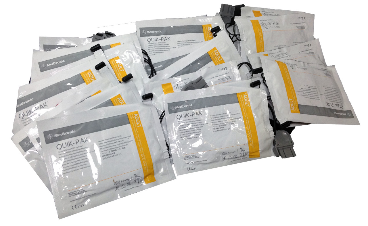 A Lot of 23 Medtronic Quick Pak Adult Pacing Defibrillation ECG