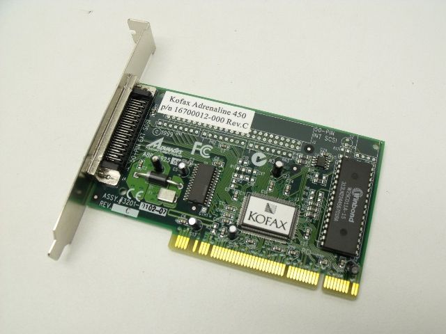 Kofax Adrenaline 450 16700012-000 Scanner Controller PCI SCSI Adapter Card