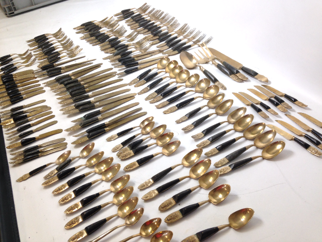 Vintage Anant Thailand Flatware Bronze Siam Hindu