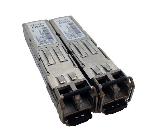 Lot of 2 Cisco GLC-FE-100FX SFP Fiber Pluggable Module 10-2077-01 Fast Ethernet