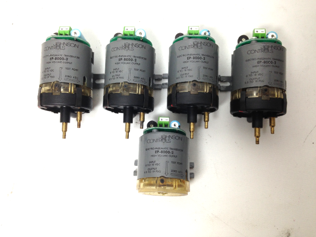 Lot Of 4-Johnson Controls EP-8000-2 Electro-Pneumatic Transducer High Volume Output