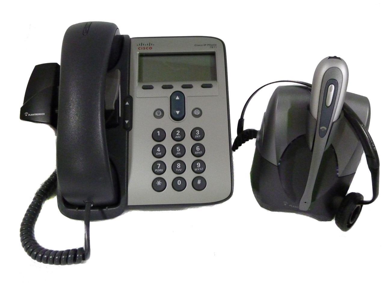 Cisco CP7911G IP Phone 7900 Series w/ Planatronics Wireless CS55