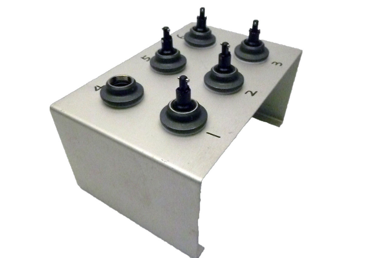 Matched Set of 6 Centrifuge Swing Buckets 39.5 w/ Bucket Holder