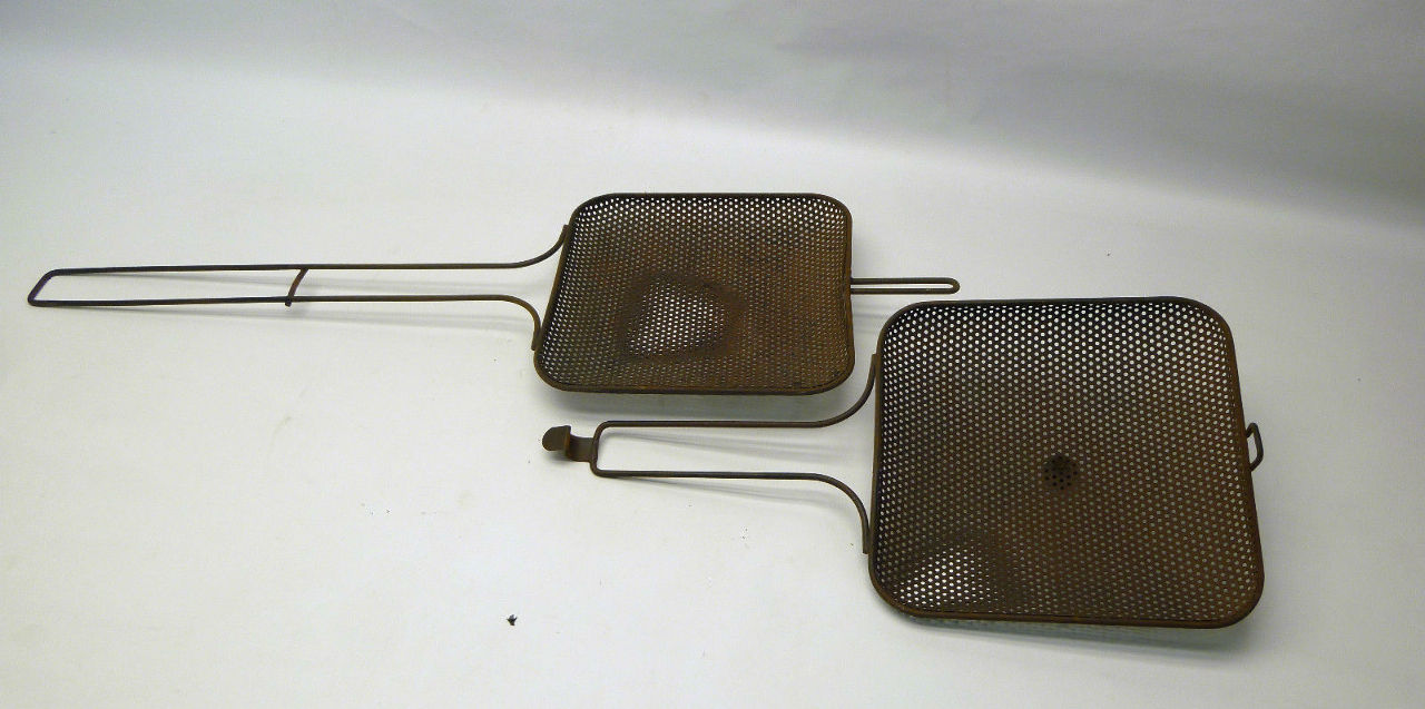Vintage Metal Roaster, Popcorn Popper, Bed Warmer, Hearth Ware