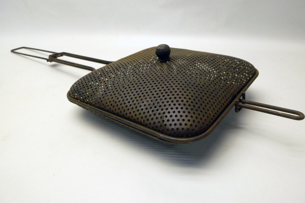 Vintage Metal Roaster, Popcorn Popper, Bed Warmer, Hearth Ware