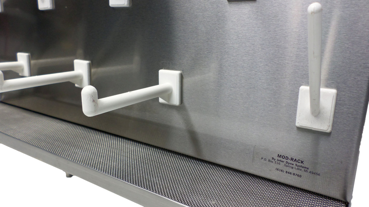 Stainless Pegboard Bottel Drying Rack Inter Dyne 24"x 24" v2424 20 peg