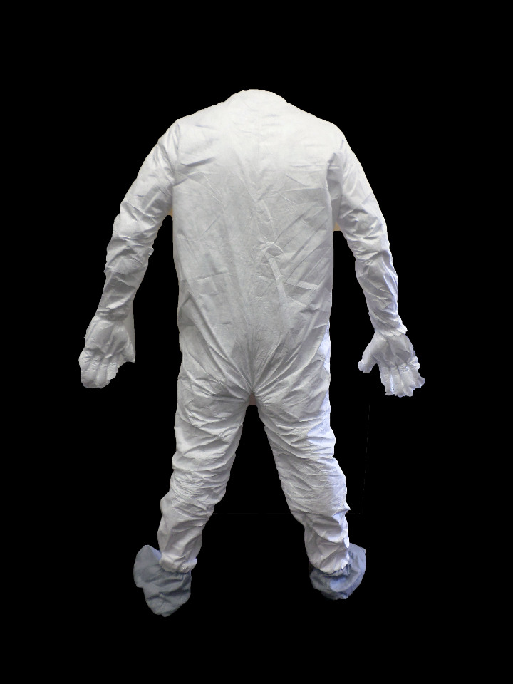 Case of 25 DuPont Tyvek White XL Disposable Coverall with gloves and