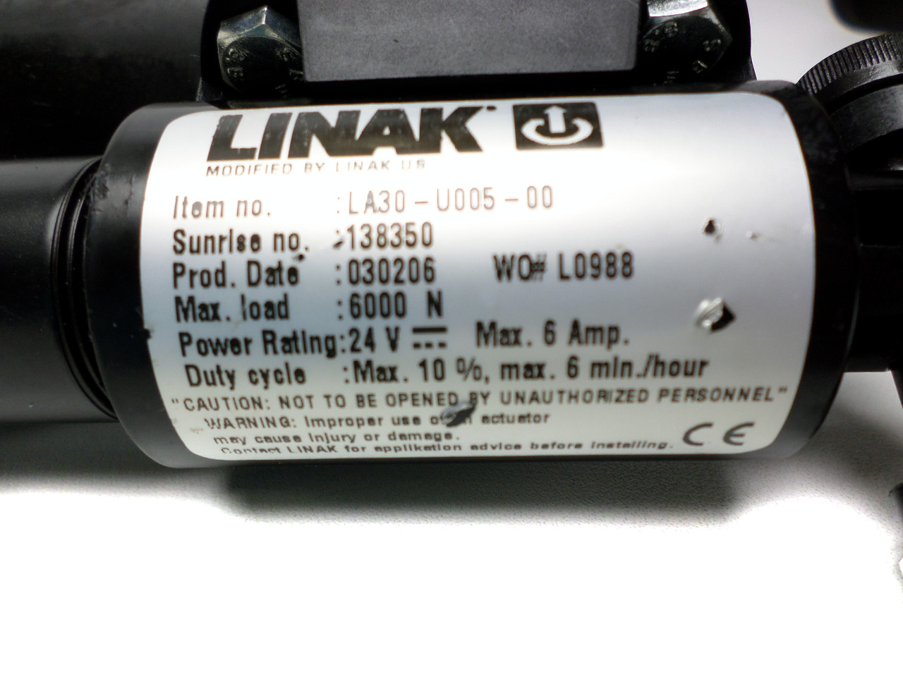 Quickie Linak LA30U00500 Sunrise 138350 Spring Assist Seat Actuator