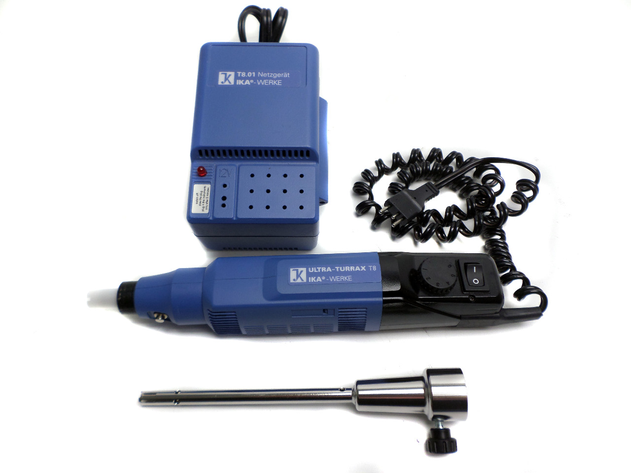 IKA WERKE T8 ULTRATURRAX Disperser Homogenizer with T8.01 12V Power