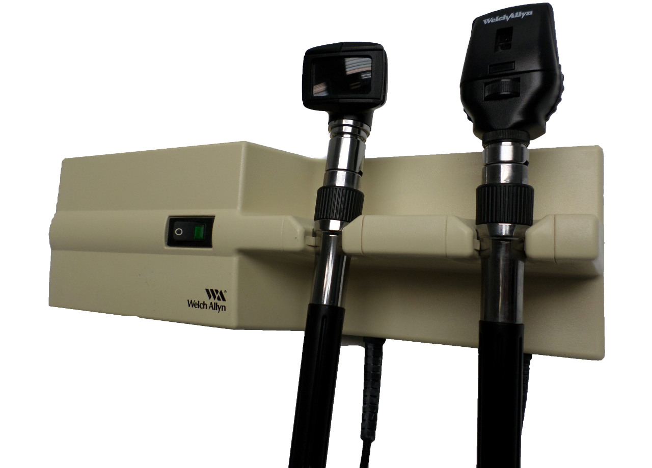 Welch Allyn 767 Integrated Wall System Otoscope Opthalmoscope 25020 /