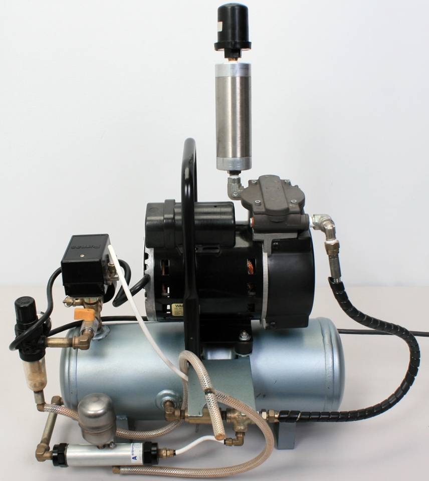 GAST 71R142P251D300X 1/3HP Piston Air Compressor System + Moisture