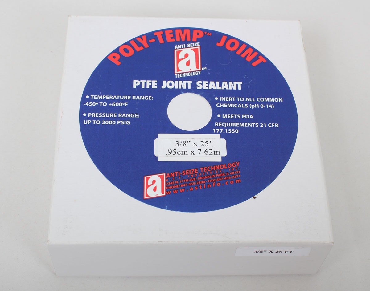 PolyTemp PTFE Joint Sealant 3/8"x25' 28010 SocoTek LLC