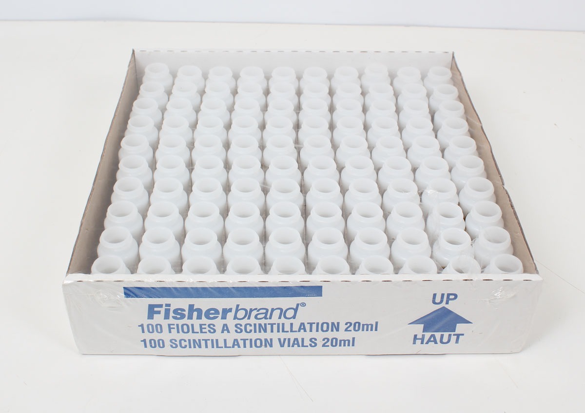 Lot of 100 Fisherbrand 20mL HDPE Scintillation Vials 0333723 eBay