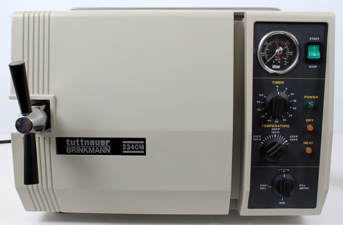 Tuttnauer 2340M Manual Autoclave Benchtop Medical Lab Dental Sterilizer