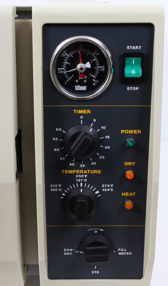 Tuttnauer 2340M Manual Autoclave Benchtop Medical Lab Dental Sterilizer