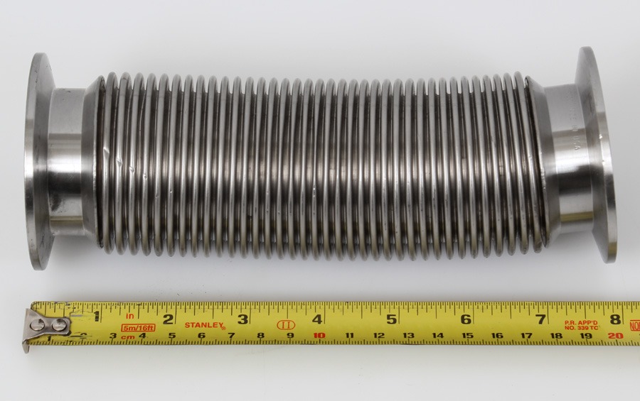 Stainless high vacuum pipe flexible bellows tube nw kf