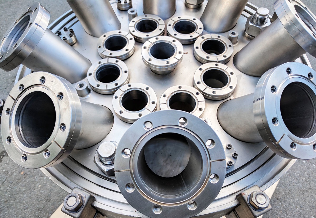 MDC Varian Water Jacketed CF Stainless High Vacuum Chamber w/ Heating