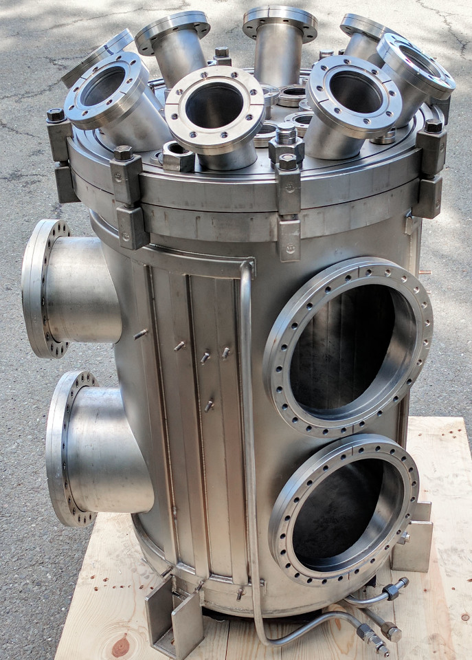 MDC Varian Water Jacketed CF Stainless High Vacuum Chamber w/ Heating