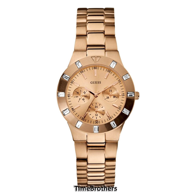 NEW GUESS WATCH for Women MultiFunction Rose Gold Tone Stainless Steel