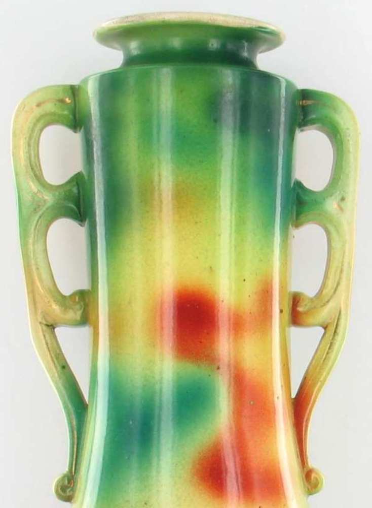 ANTIQUE JAPANESE POTTERY MORIAGE IRIS VASE 15" TALL eBay