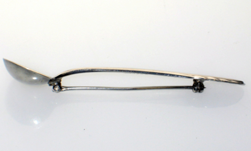 VINTAGE GORHAM STERLING SILVER MINI SALT SPOON SERVER PIN BROOCH TINY