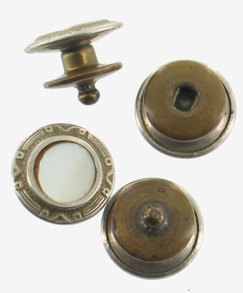 ANTIQUE CUFFLINKS MOP MOTHER OF PEARL PAIR SNAP STYLE eBay