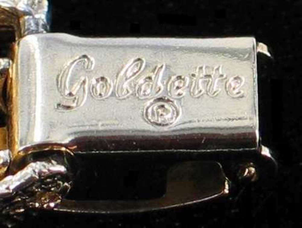 VINTAGE GOLDETTE MESH ROPE TWISTED LOOP GOLD FINISH CHAIN BRACELET 5/8