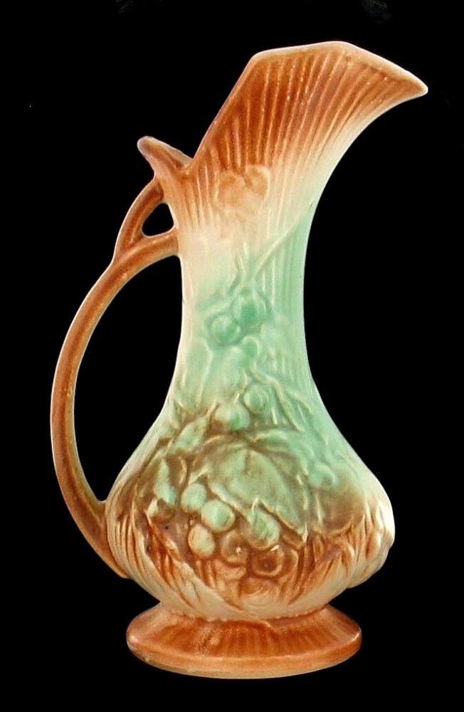 VINTAGE McCOY ART DECO GRAPES & LEAVES PATTERN PITCHER VASE 1940s eBay