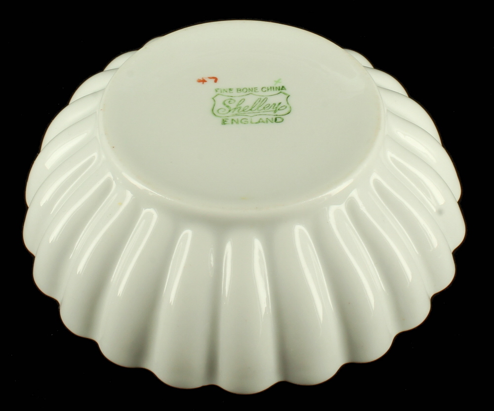 VINTAGE SHELLEY 13899 PORCELAIN FLUTED FLORAL TRINKET DISH H PARDOE eBay