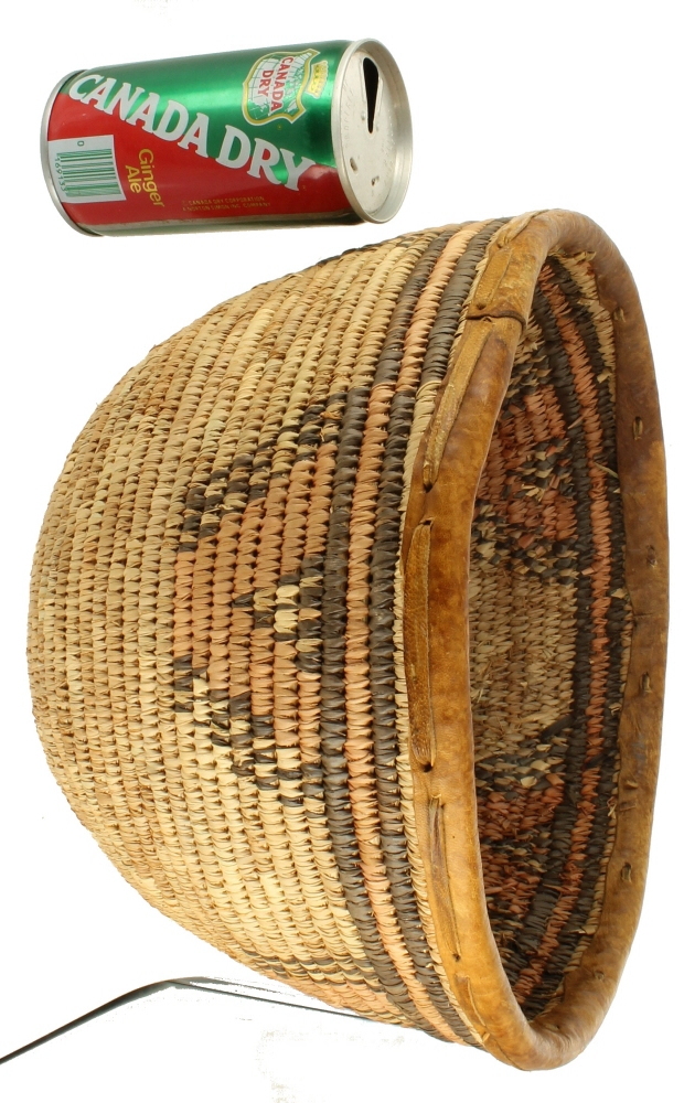 VINTAGE NIGERIAN COILED HAUSA BASKET BOWL NIGERIA TRIBAL BIG HAND