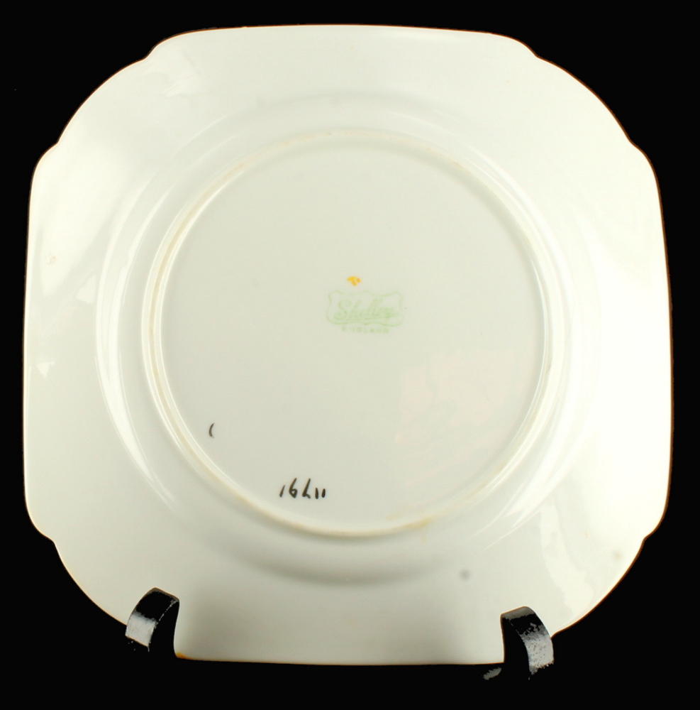 VINTAGE SHELLEY CHINA VOGUE YELLOW DROP BLOCK GEOMETRIC SMALL TEA