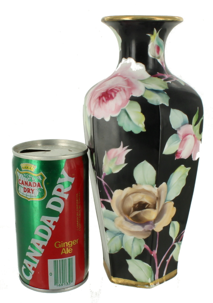 RARE ANTIQUE ART DECO NIPPON HAND PAINTED VASE MORIMURA BROS PINK ROSES