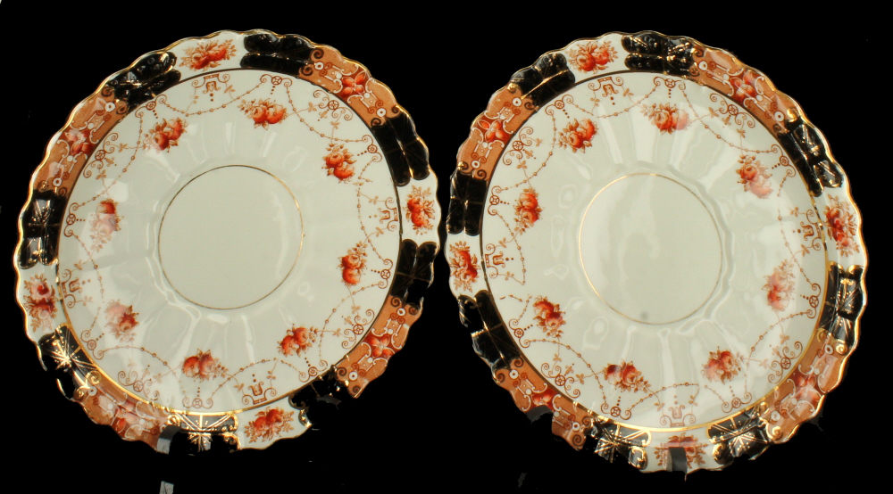Antique Pair Rare Royal Albert Crown China Dinner Plates Unusual Pattern eBay