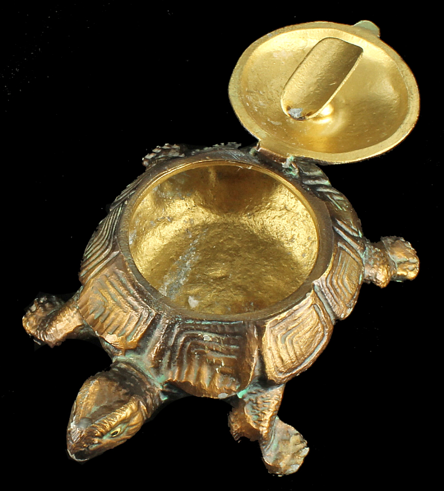 Vintage Mixed Metal Turtle Tortoise Animal Hinged w/Rest Figural Ashtray Austria eBay