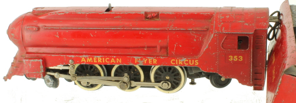 Vintage 1950 American Flyer Circus Train 353 Red Locomotive & Tender | eBay