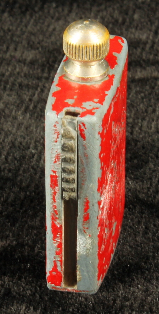 Vintage The Match King Flint Strike Lighter Red Metal Polo Player