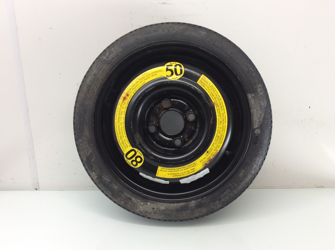 1996 1997 1998 2000 2001 2002 Volkswagen Cabrio 14 Inch Spare Tire