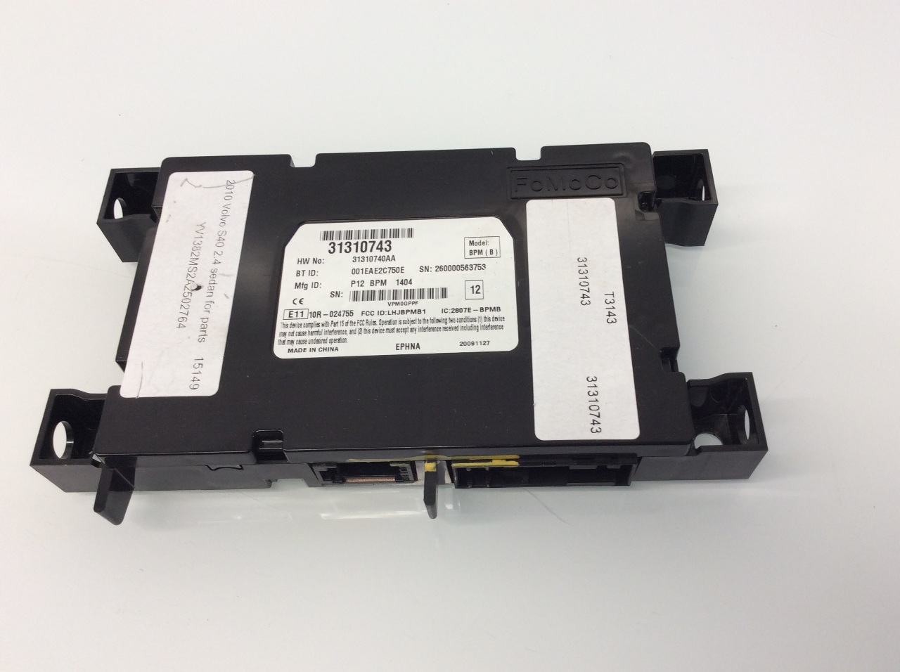 08 09 10 11 Volvo S40 V50 bluetooth control module 31310743 eBay