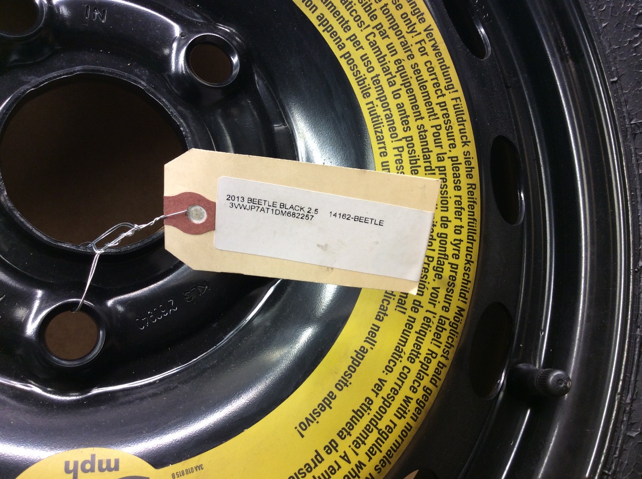 2012 2013 2014 2015 Volkswagen Beetle spare tire wheel 16x3 5C0601027B