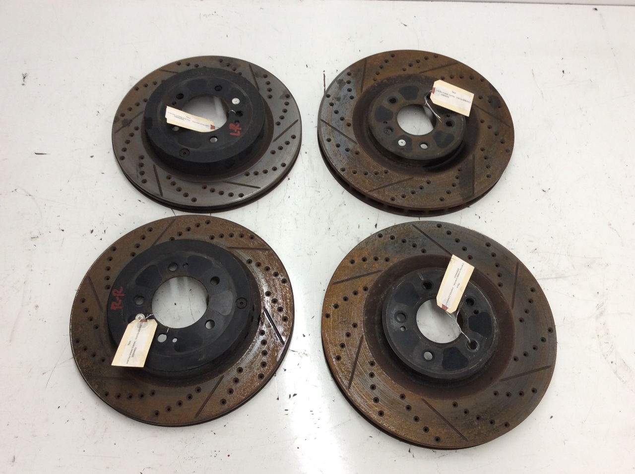 2011 Mitsubishi Lancer Evolution MR brake caliper set front rear rotors