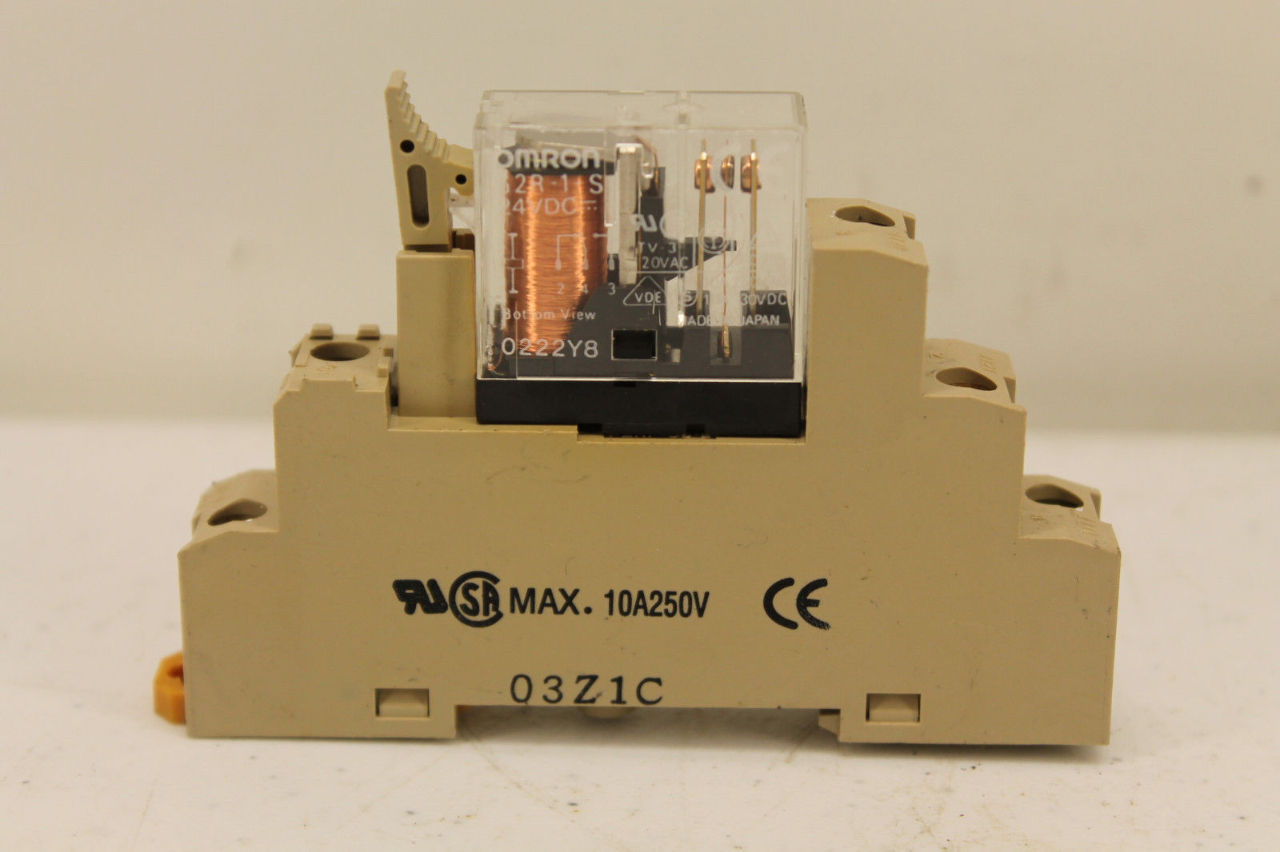 Omron G2R1S Relay with Base 100/(110)Vac PLC Surplus Supply, LLC