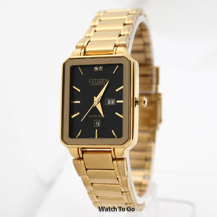 NEW Citizen Battery Quartz Watch FOR MEN Black White Gift BOX Sale 158E