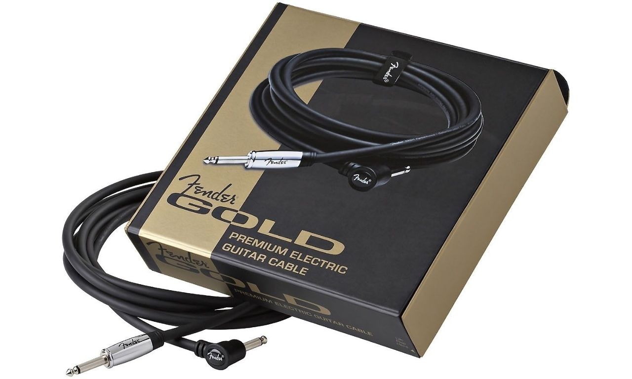 FENDER PREMIUM GOLD 12' ELECTRIC GUITAR CABLE FREE SHIPPING