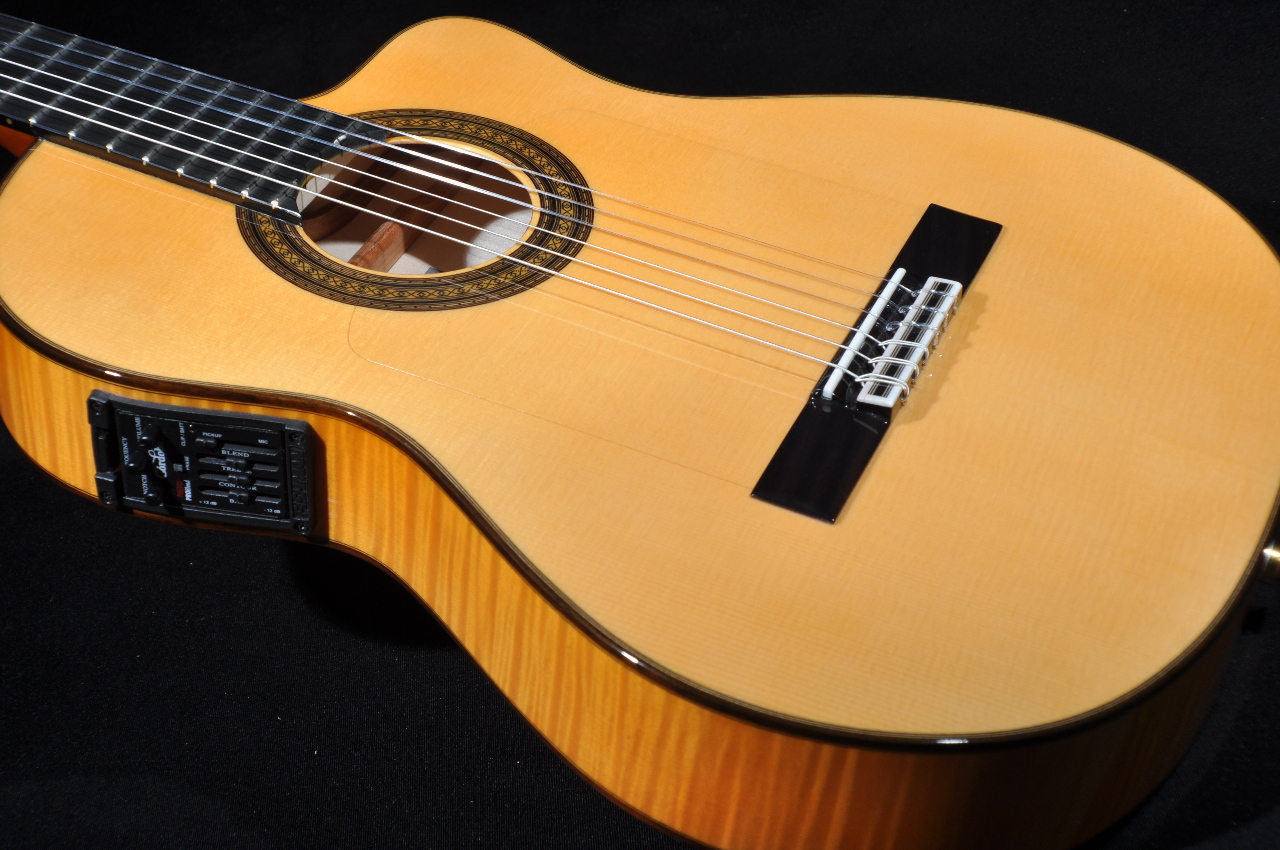 CORDOBA 55FCE THIN BODY SPANISH NYLON AC/EL GUITAR W/HARDSHELL