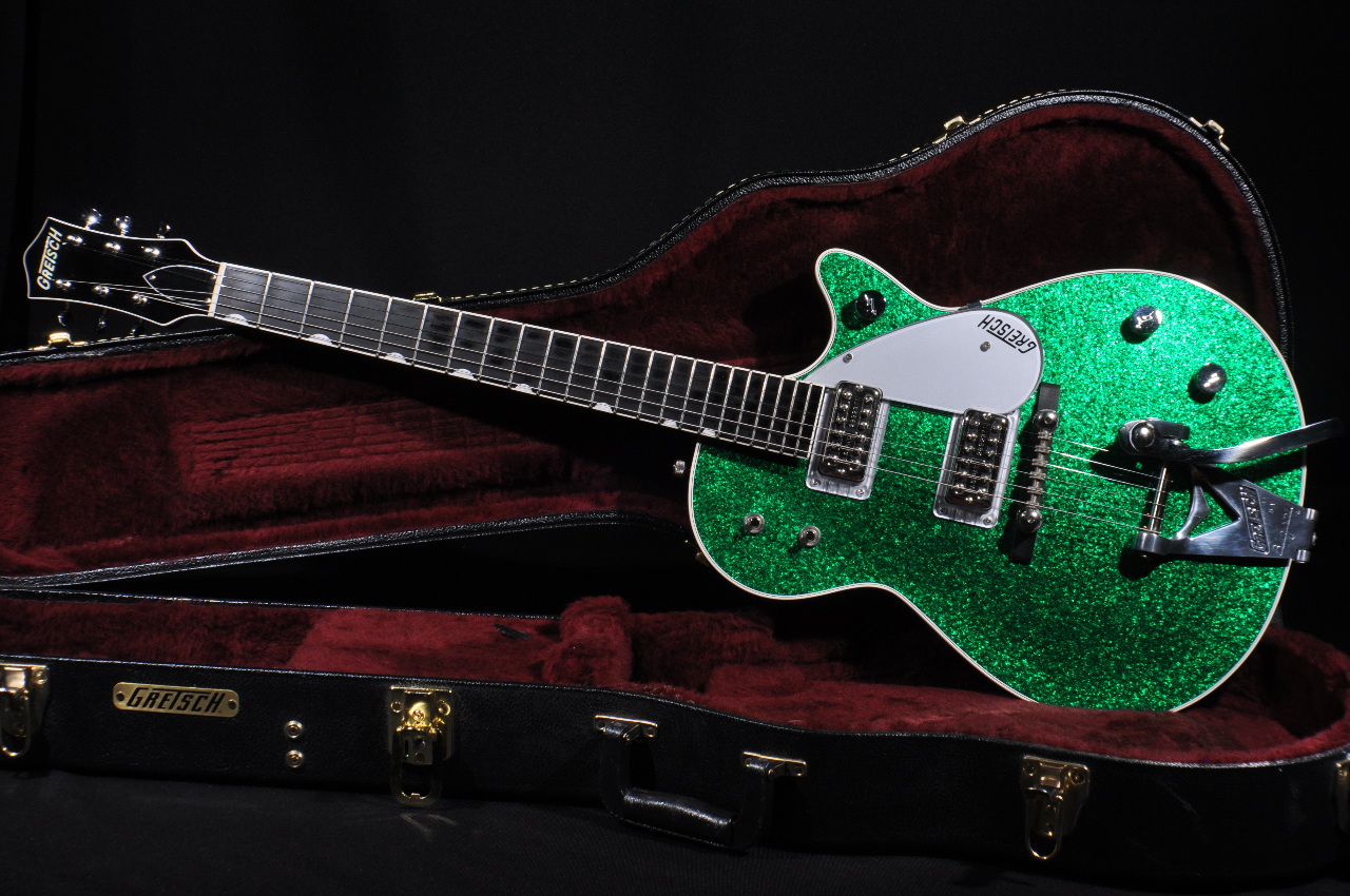 GRETSCH G6129TG SPARKLE GREEN JET GUITAR HARDSHELL INCLUDED 2012