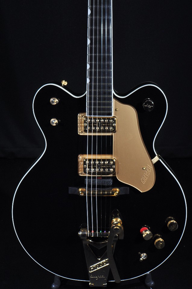 GRETSCH G6120DCBK BLACK DOUBLE CUTAWAY GUITAR W/TV JONES LIMITED